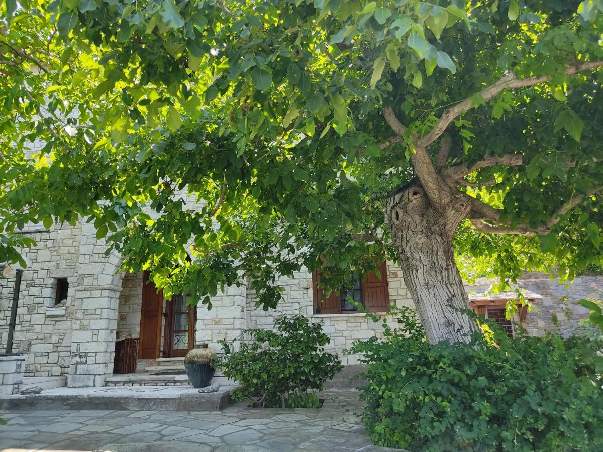 White Stone House With Great Sea View Villa Tsagarada Bagian luar foto